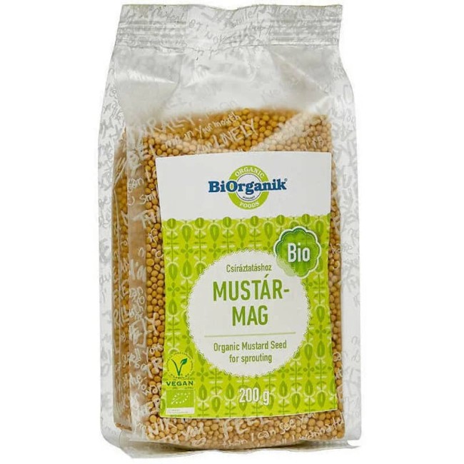 Mustar boabe pentru germinat bio 200g Biorganik